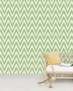Creative Lab Amsterdam behang Ikat Green Wallpaper 