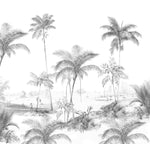 Creative Lab Amsterdam behang Exotic palms - Black & White Wallpaper