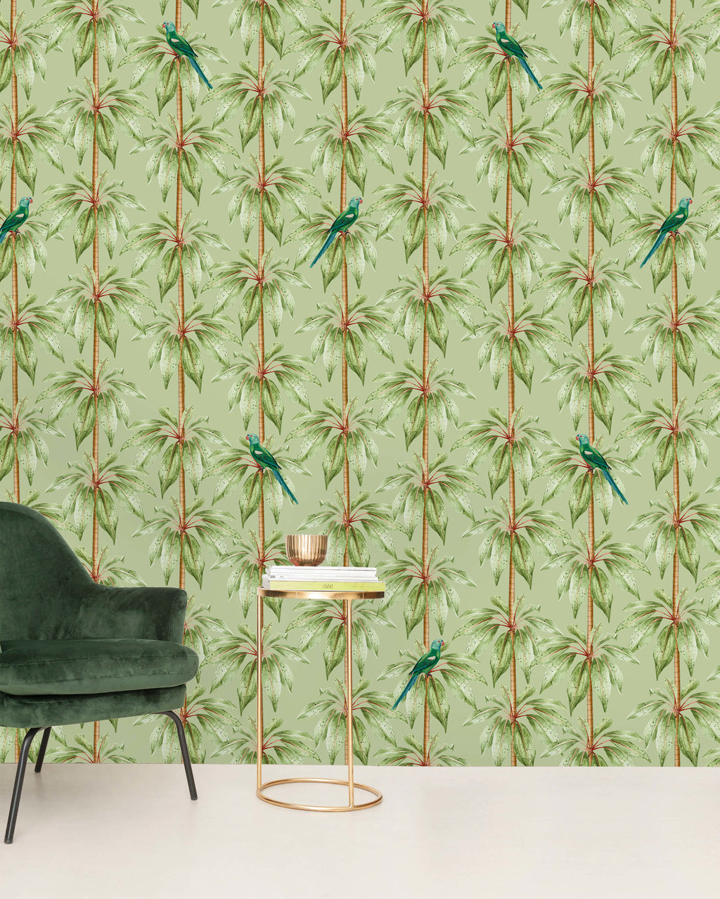 Creative Lab Amsterdam behang Canary Club Green Wallpaper