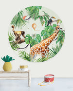 Creative Lab Amsterdam behang cirkel Monkey Jungle Wallpaper circle