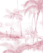 Creative Lab Amsterdam behang Exotic palms - Pink Wallpaper detail