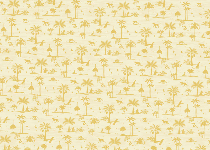 Creative Lab Amsterdam behang Jungle Silhouette Yellow Wallpaper