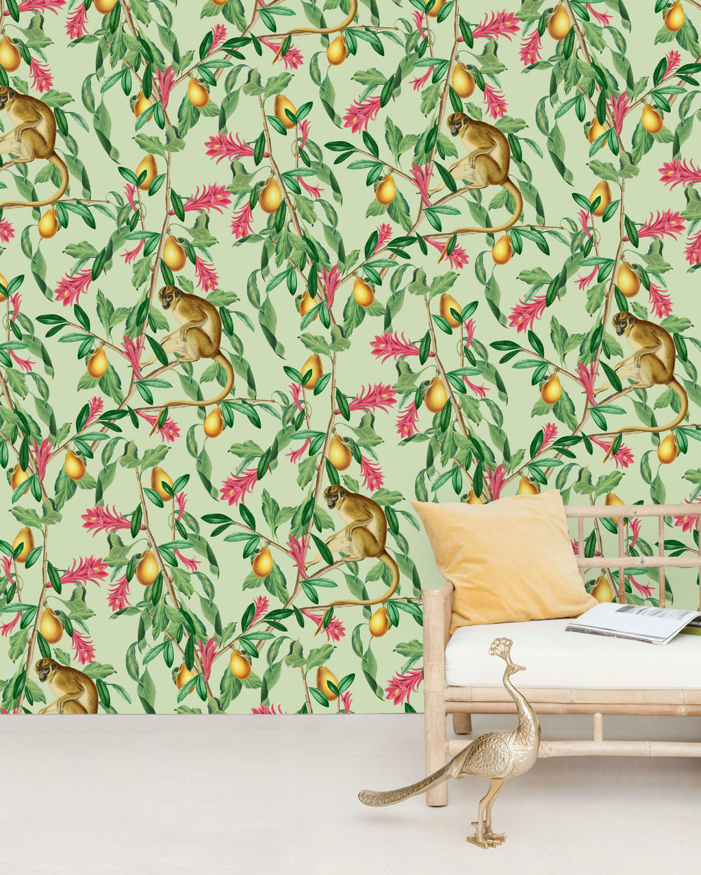 Creative Lab Amsterdam behang Tropical Monkey Wallpaper