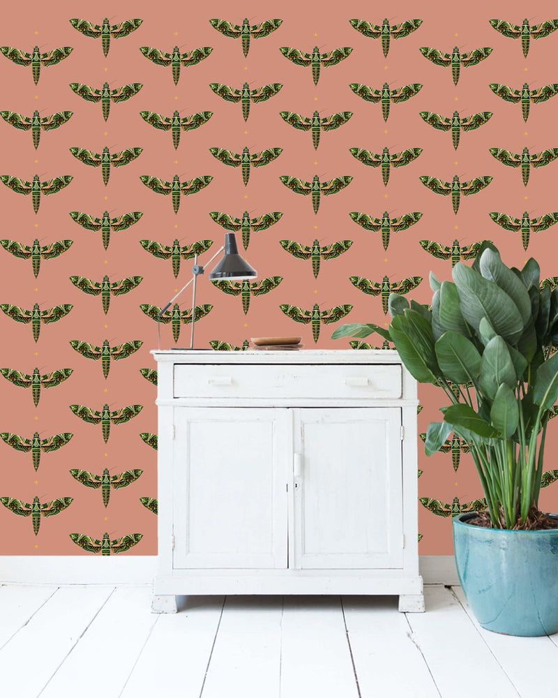 Creative Lab Amsterdam Dusty Pink Wallpaper Gold