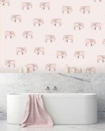Creative Lab Amsterdam badkamer behang Safari Elephants Bathroom Wallpaper