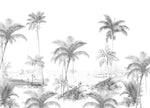 Creative Lab Amsterdam behang Exotic palms - Black & White Wallpaper