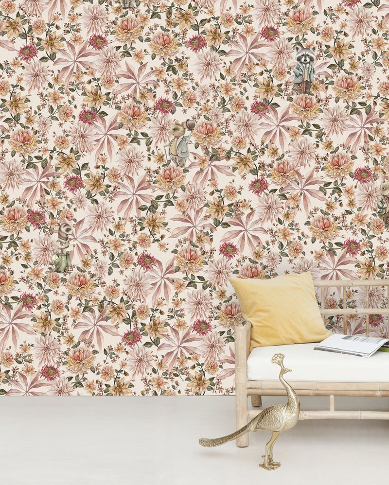 Creative Lab Amsterdam behang Cute Mister Flower wallpaper